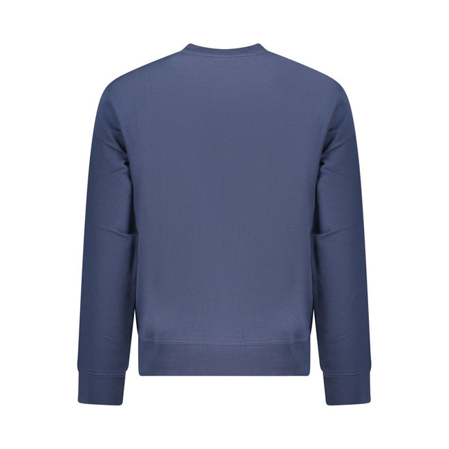 Blue Cotton Men Sweater