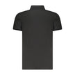 Black Cotton Men Polo Shirt