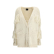 Cream Polyamide Cardigan