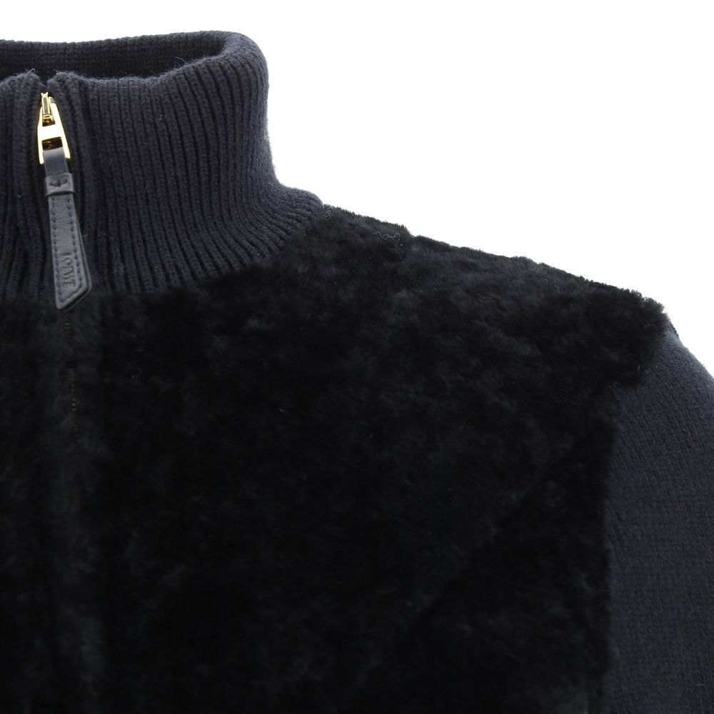 Black Lamb Fur Clothing