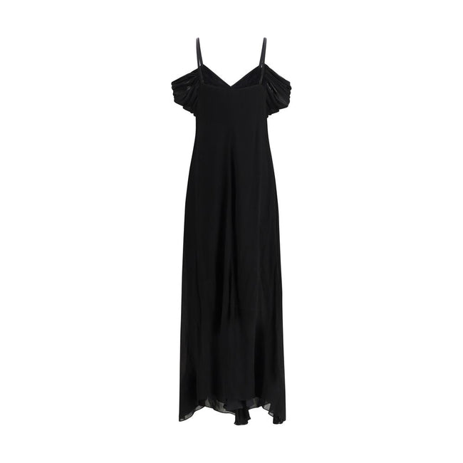 Black Viscose Casual Dress