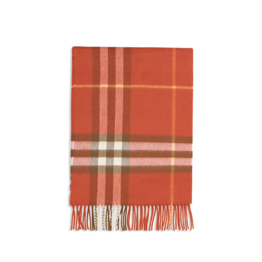 Multicolor Cashmere Scarf with Classic Check Pattern
