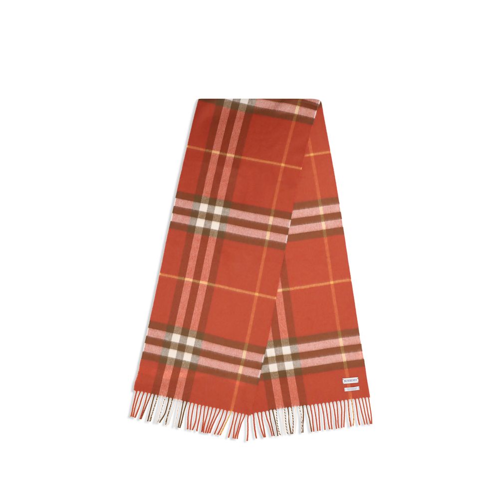 Multicolor Cashmere Scarf with Classic Check Pattern