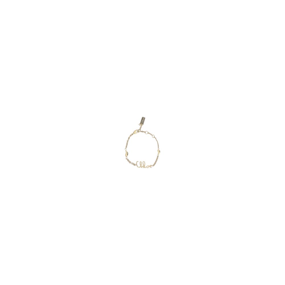 Gold Synthetic Bracelet with Vintage Applique