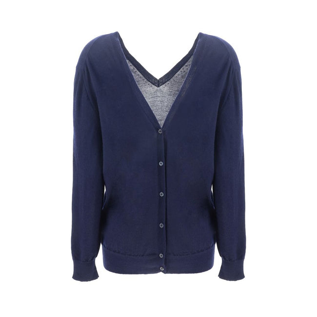Blue Cashmere Cardigan