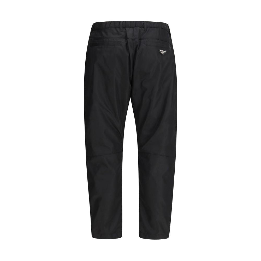 Schwarze synthetische, schmal geschnittene Freizeithose