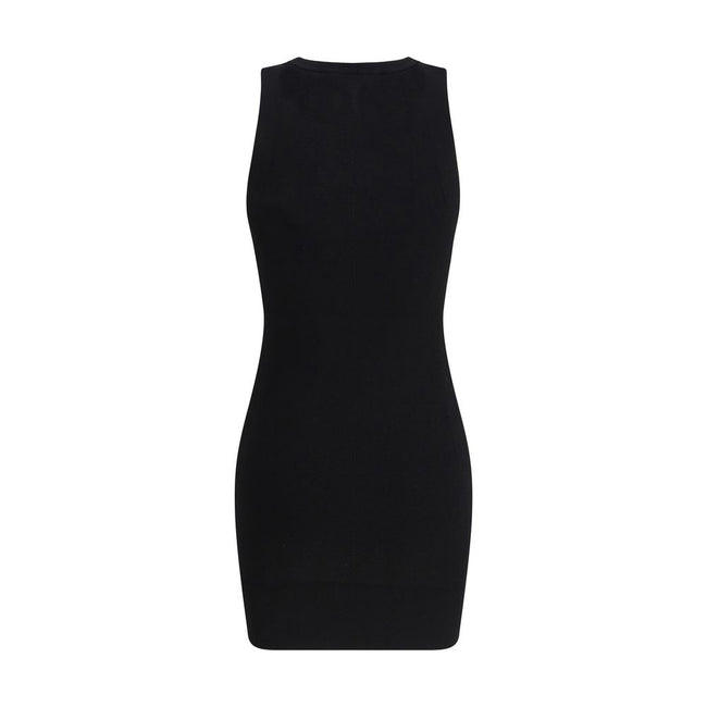 Black Viscose Casual Dress