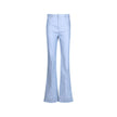 Blue Cotton Flared Pants