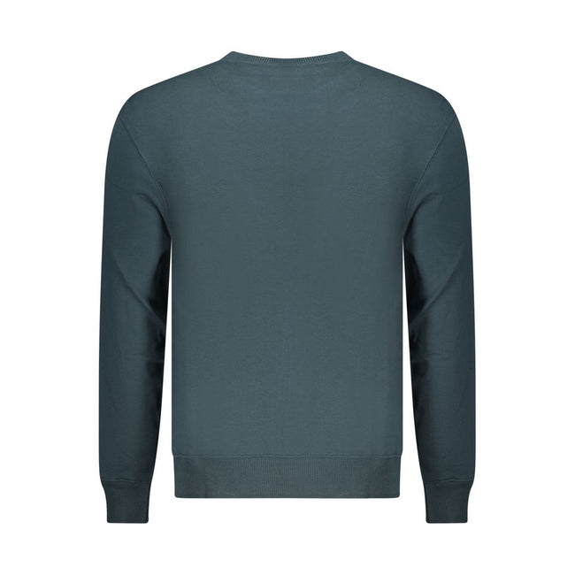 Blue Cotton Men Sweater