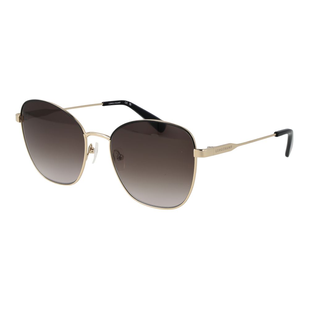Gold Sunglasses with Gradient Brown Lenses