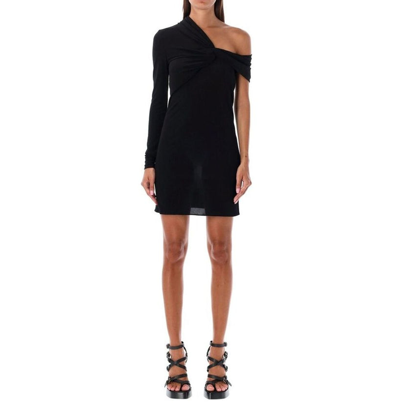 Black Viscose Casual Dress