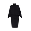 Black Wool Casual Dress