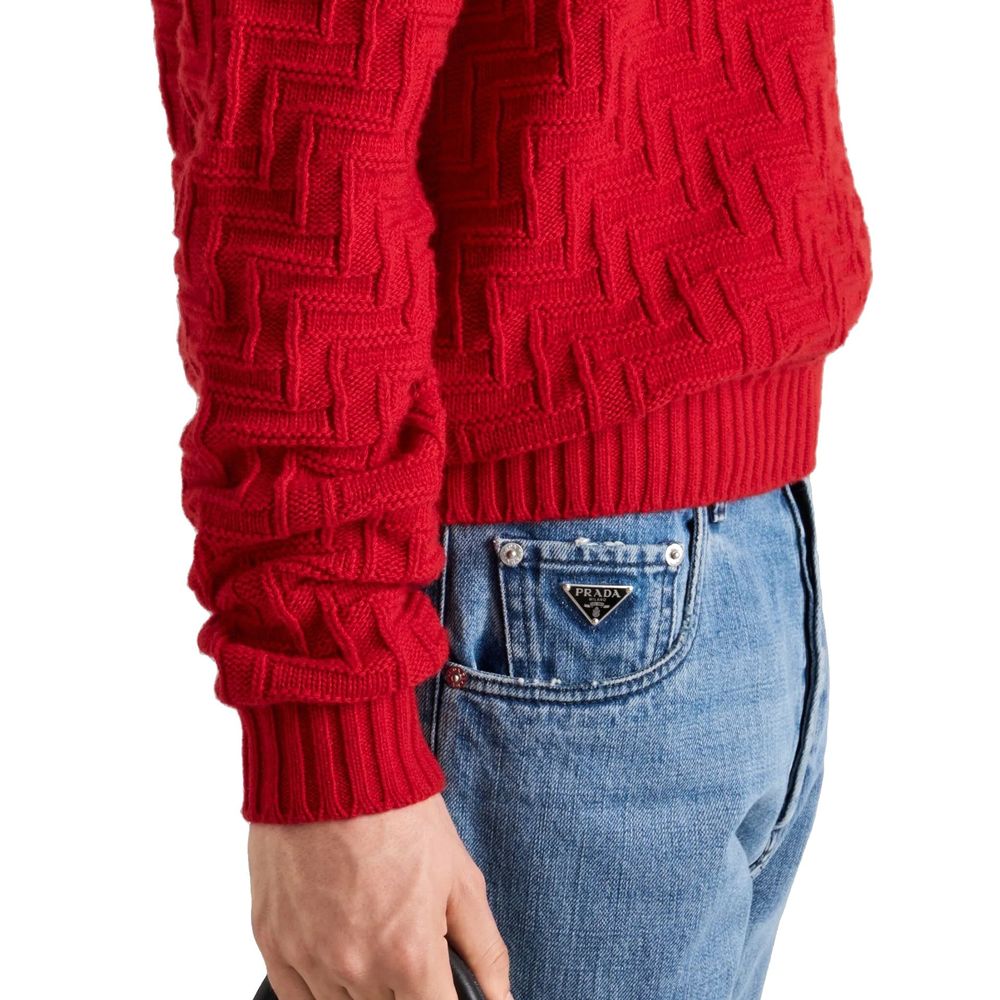 Blue Cotton Straight-Leg Jeans