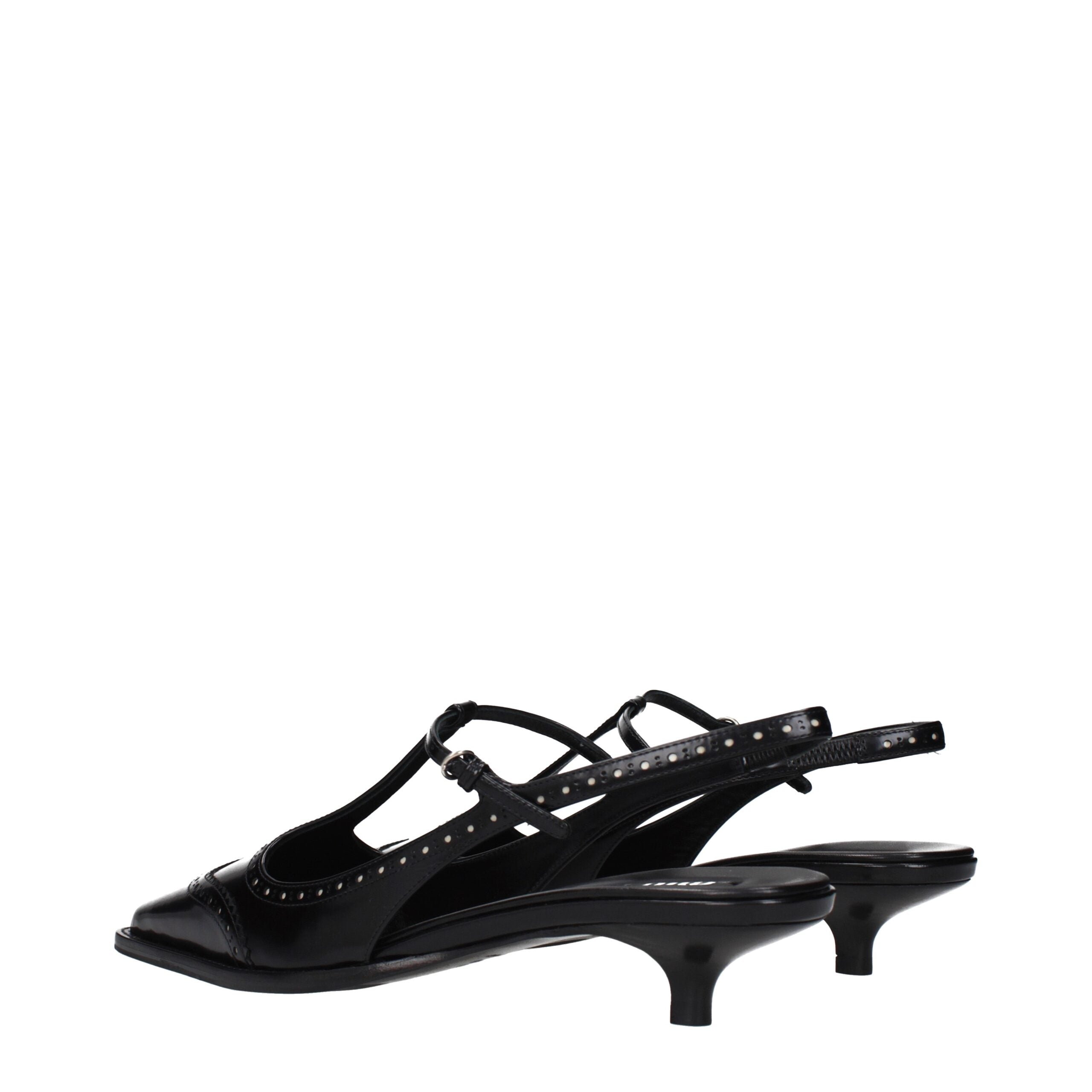 Escarpins Miu Miu en cuir noir à talon moyen