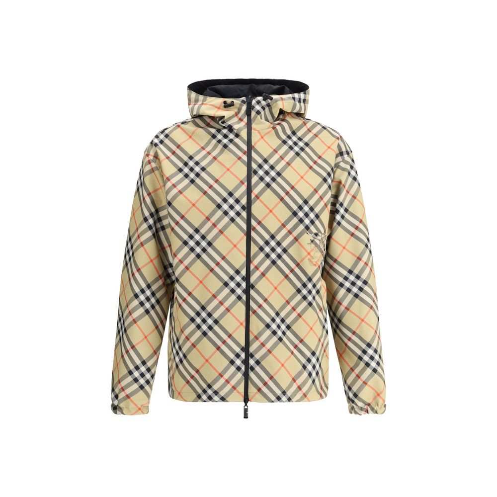 Multicolor Synthetic Shell Jacket with Reversible Design