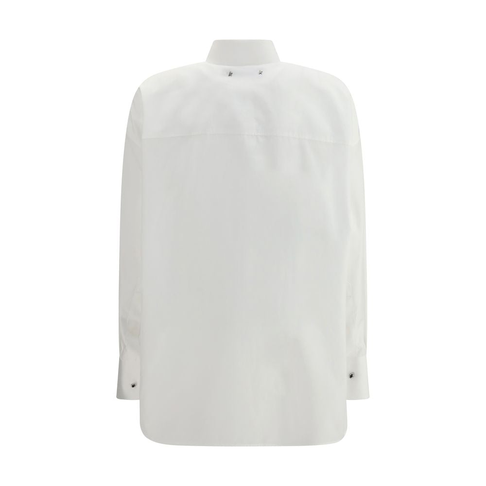 White Cotton Oversized Dress Shirt by Golden Goose