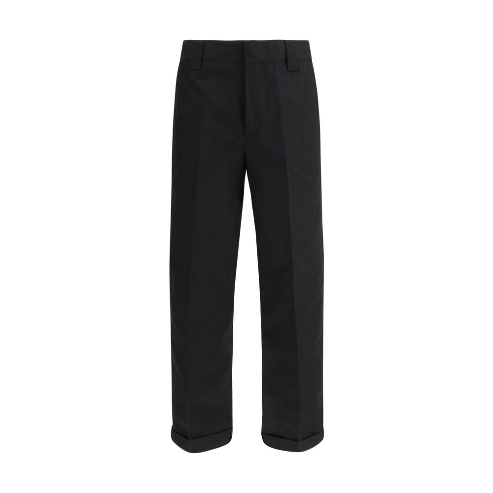 Schwarze Chino-Hose aus Baumwolle mit goldenem Sternen-Detail