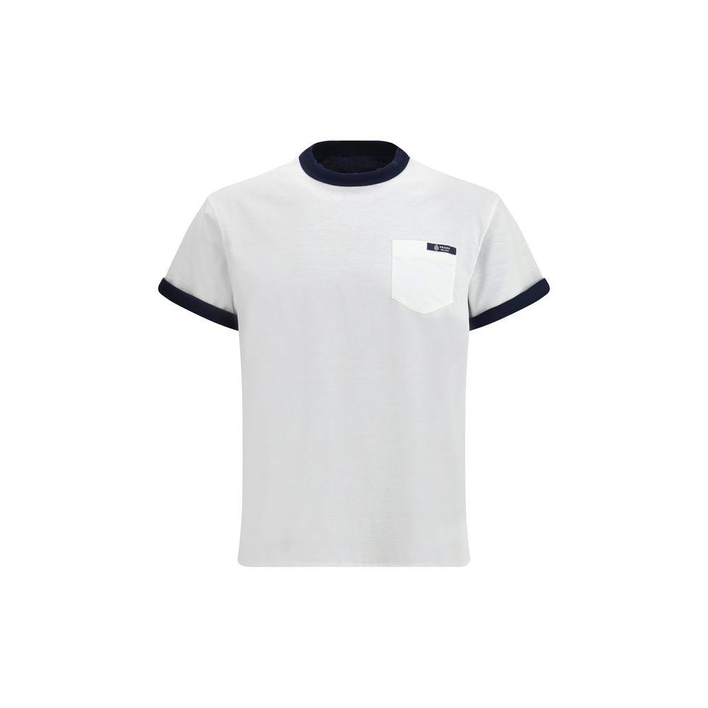 White Cotton Reversible T-Shirt by Prada