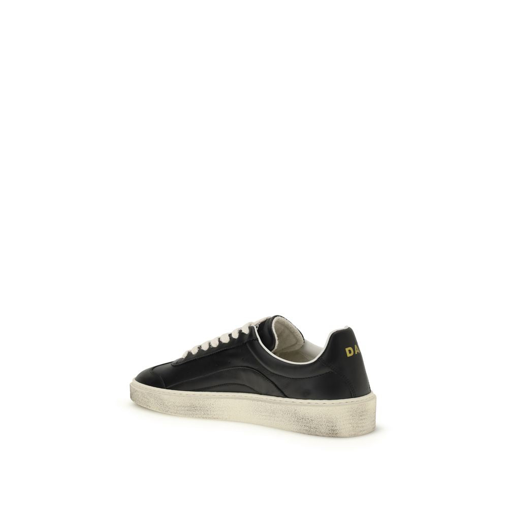 Baskets basses Dsquared² en cuir de veau noir Bos Taurus
