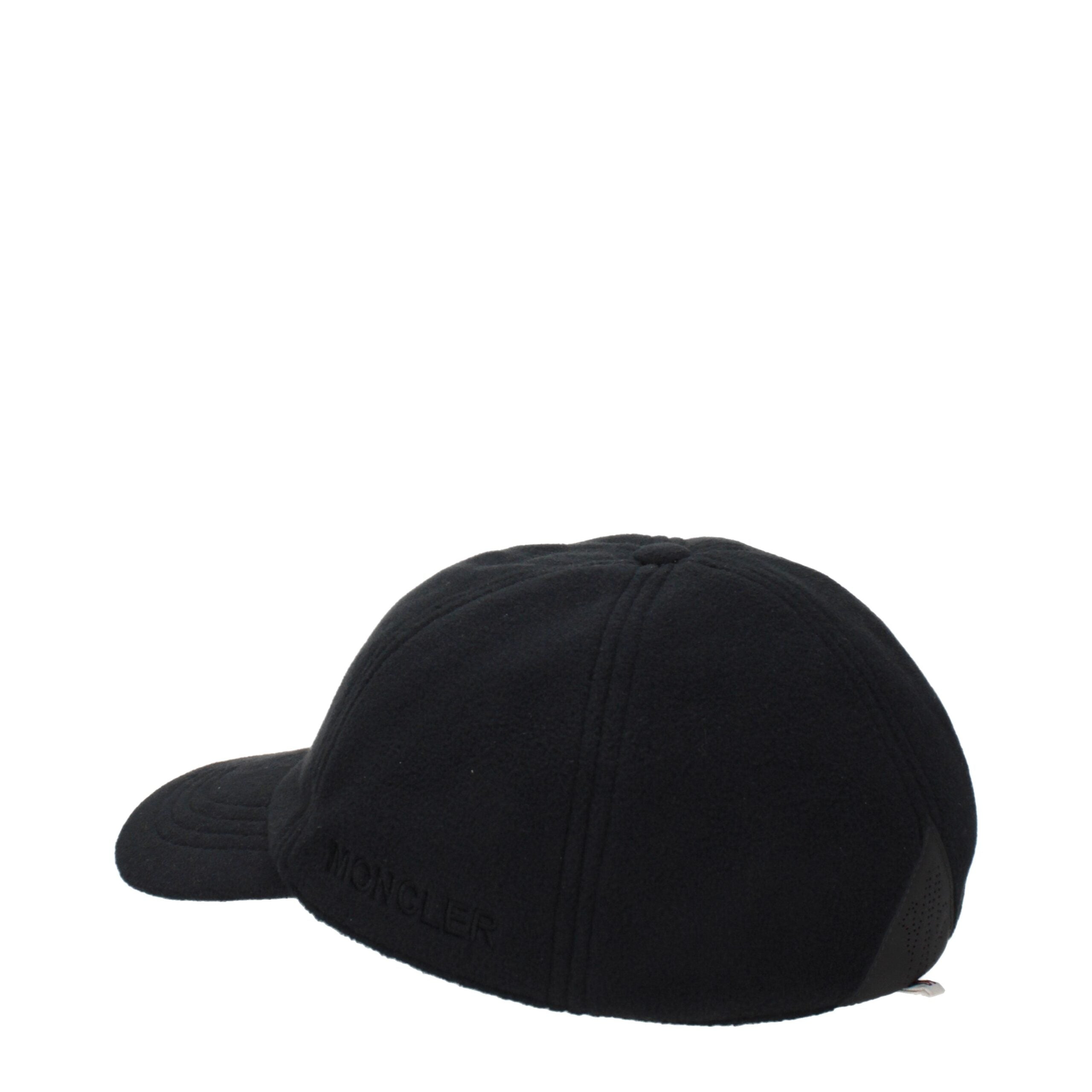 Schwarze Baseballkappe aus Synthetik mit Logo von Moncler